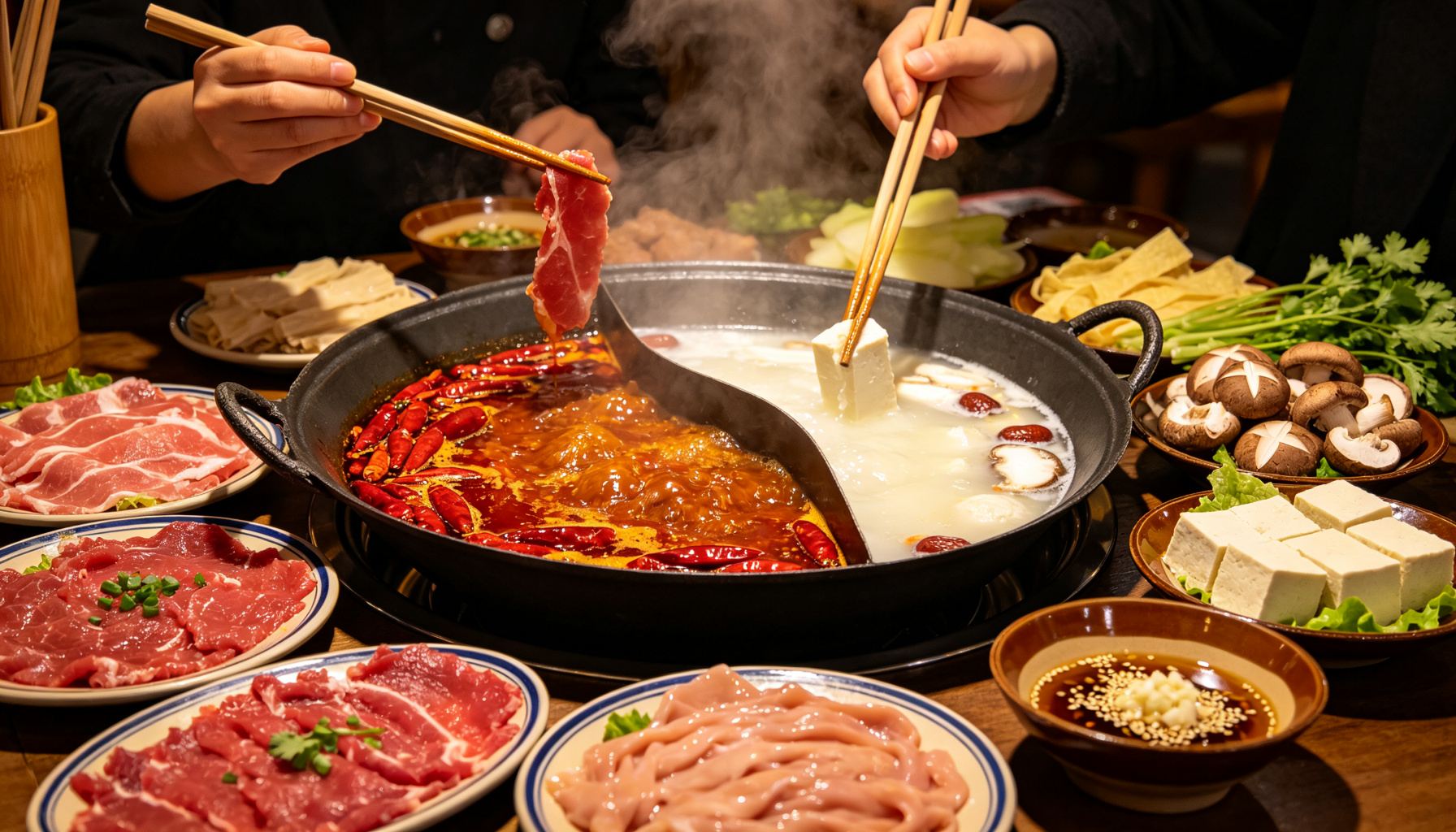 Chengdu hotpot spread